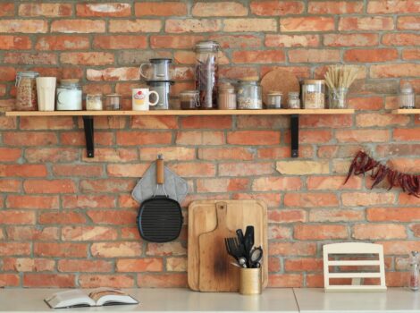 terracotta backsplash tile
