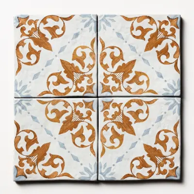azulejos de parede de terracota esmaltada multicolorida