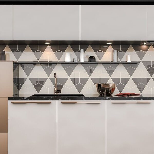 Metallic Tile Backsplash