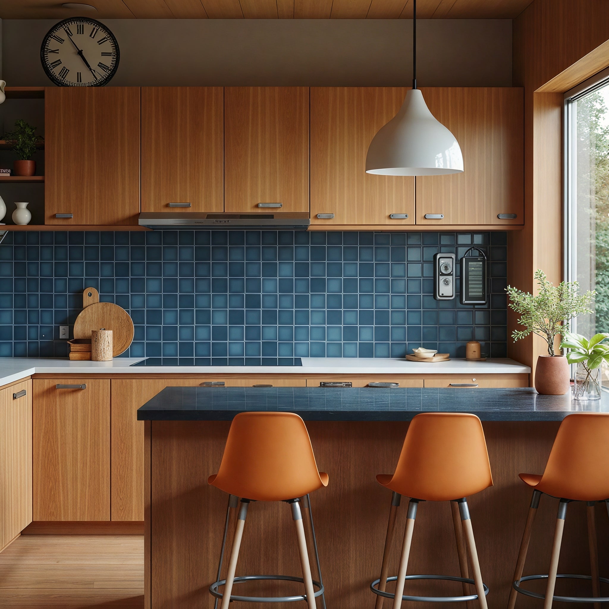 Wegner Multicolored Kitchen Backsplash Modern Home In New