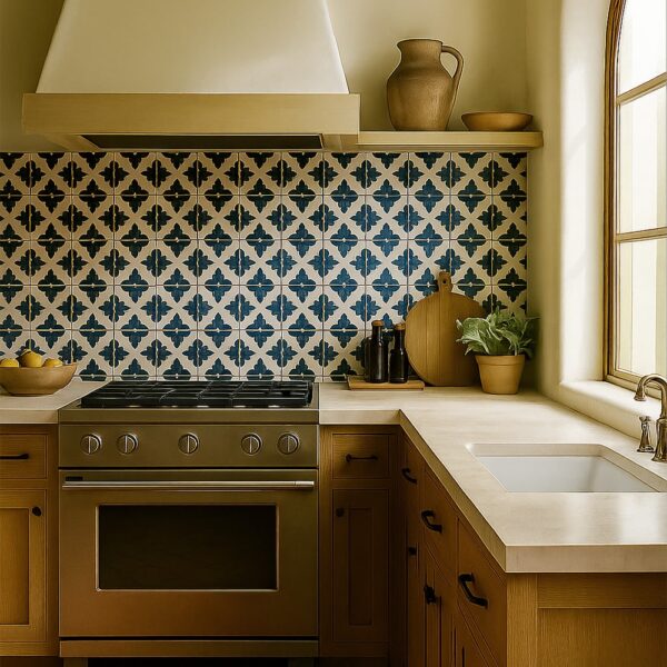 terracotta kitchen backsplash