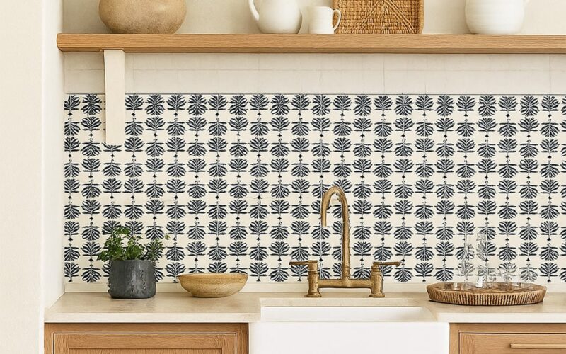 terracotta tile backsplash