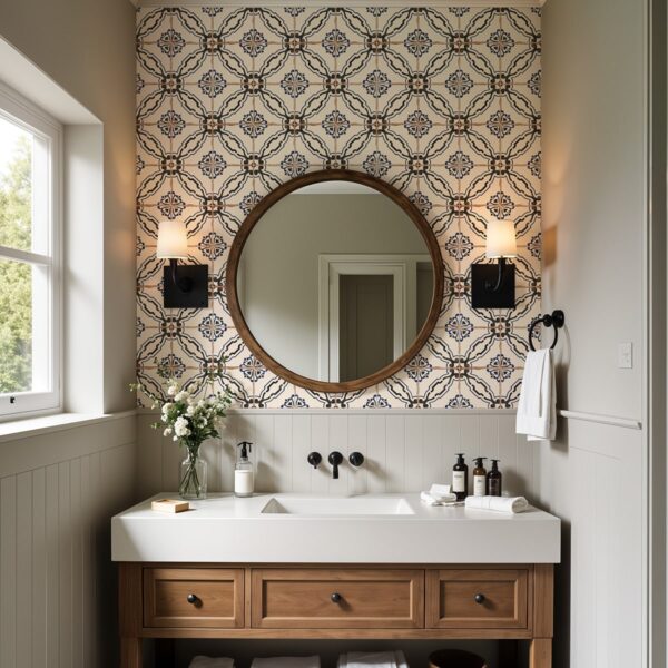 terracotta tile bathroom