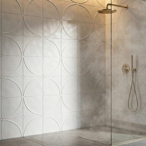white ceramic tiles for shower walls
