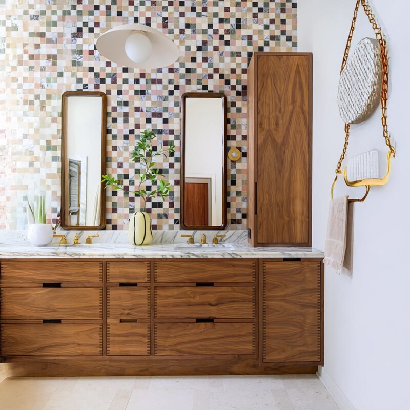 marble mosaic backsplash