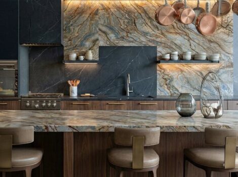 quartzite kitchen slab backsplash