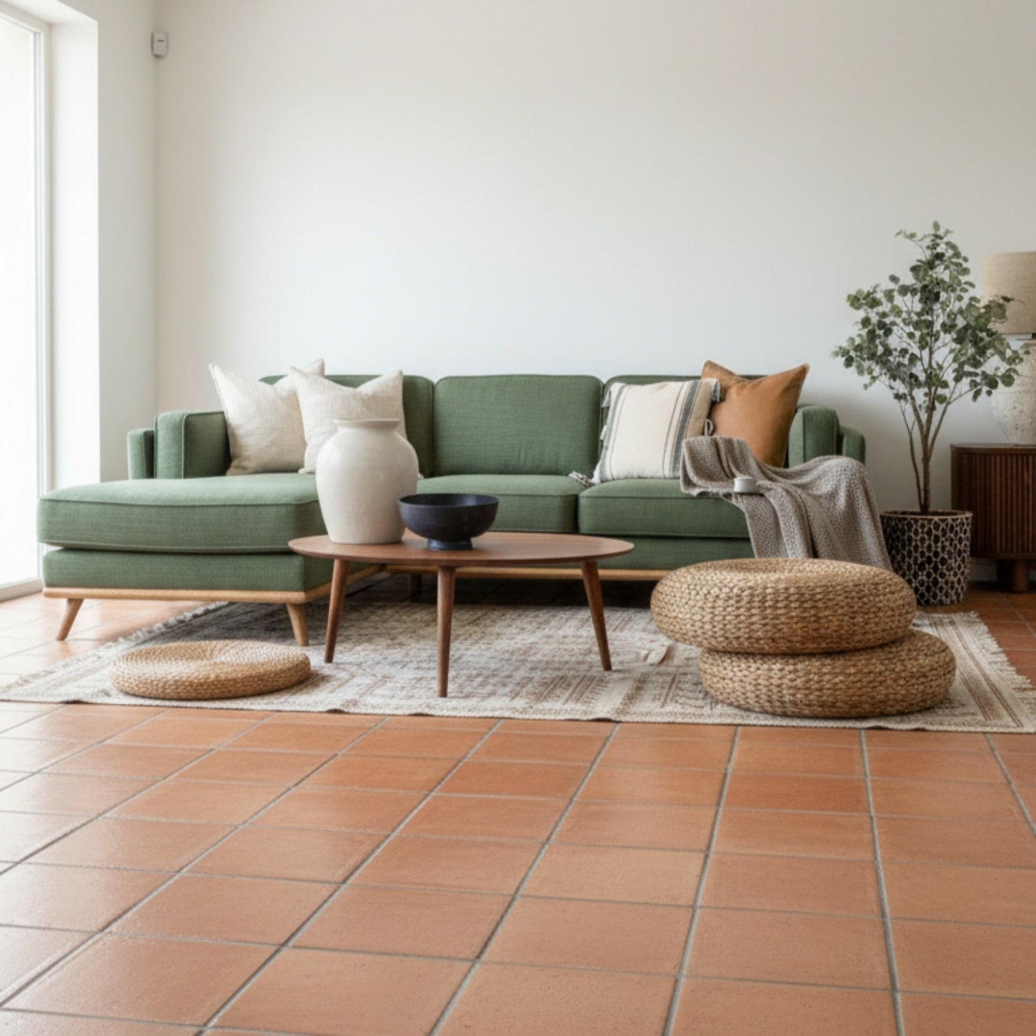 red terracotta floor tile for chinese new year decor