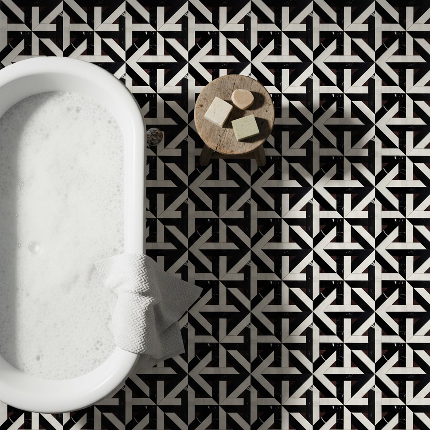best black and white marble bathroom floor tile options for boutique hotels