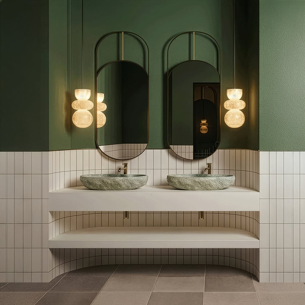 best white terracotta backsplash tile for boutique hotels