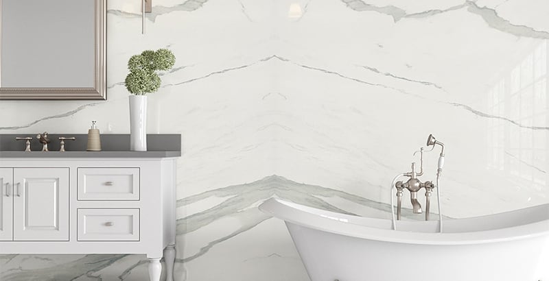 dalles de porcelaine blanche